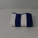 cabanana Large Oversized Beach Towel - 35 x 70 Inch Cotton Pool Towel, Royal Blue Striped Soft Cabana Swim Towel