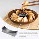 uxcell 8pcs 304 Stainless Steel Chopstick Rest, Curved Shape Chopstick Stand Holder Knife Rest for Countertop Holding Chopstick Spoon Forks Knife Tabletop Decoration, Black