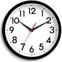 DAXSMY Wall Clock 8 Inch Silent Non-Ticking Battery Operated - Small Analog Clock for Bedroom, Office, Kitchen, Bathroom - Modern Minimalist Decorative Clock (Black)