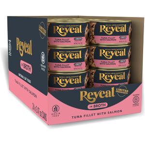 Reveal Tuna & Salmon in Broth Wet Cat Food 24-Pack 2.47 oz Cans BBD Jan 05 2029