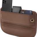 Universal Fit Car Seat Gap Filler Organizer, Premium Leather Car Organizers and Storage Car Accessories for Women/Men, Adjustable Gap Filler for Car SUV Truck (Brown, 1 Pack)