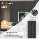 4 Pack Wood Panels for Wall, 47.2"23.6" Wood Slat Acoustic Panels for Wall, Soundproof Panels, 3D Fluted Panels for Interior Decor (Black)