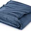 Bedsure GentleSoft Fleece Throw Blanket Mineral Blue - 300GSM Blankets for Couch, Sofa, Bed, Soft Lightweight Plush Cozy Throws for Toddlers, 50x60 inches