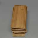10PCS Mini Bamboo Display Trays - 7"x3.4" Small Decorative Bamboo Trays for Vanity, Plants, Candles, Keys, Soap, Jewelry, Tealight - Not for Serving Heavy Food