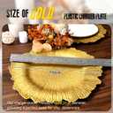 Gold Charger Plates Bulk 100Pcs - 13" Elegant Gold Chargers for Dinner Plates, Wedding & Event Decorative Charger Plates Set