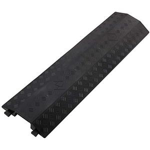 Anbotek - Medium 3 Pack - Floor Cord Cover Cord Protector Drop Over Drop Trak Cable Ramp for Office Warehouse - Black