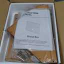 Corner Bread Box for Kitchen Countertop Bamboo Two Layer Large Capacity Bread Storage Bin Vintage Storage for Homemade Bread (Brown)