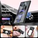 SEXYMOM Magnetic for Samsung Galaxy S24 Ultra Case - Wireless Charging Compatible,Cute Floral Design for Women and Girls,Slim Fit Translucent Matte Phone Case - Sunflower