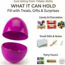 [6 Golden Eggs] 200 PCS 2.4" Fillable Plastic Easter Eggs Empty Easter Eggs Colorful Plastic Eggs Bulks for Kids Teens Boys Girls Easter Basket Stuffers Hunt Easter Party Favor