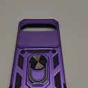 SunStory Compatible with Google Pixel 10 / Pixel 10 Pro Case with HD Screen Protector & Slide Camera Cover & Rotated Ring Kickstand, [Military-Grade] Phone Case for Pixel 10/10 Pro, Purple