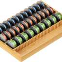 MinBoo Bamboo Coffee Pod Storage Holder Drawer Insert for Counter Compatible Nespresso Vertuo Vertuoline Capsules for Kitchen, Home, Office, Coffee Station