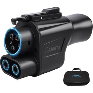 RAMATA fit for Tesla Supercharger to Charge Ford F150 Lightning, Cadillac Lyriq Hyundai ioniq, Mach-E, GM, Rivian, Mercedes NACS to CCS Adapter 500A DC Fast Charging More CCS1 Electric Vehicle