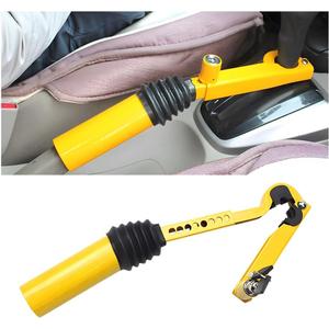 Car Gear Stick Lock, Anti-Theft Device Security Adjustable Vehicle Handbrake to Gear Stick Lock with 2 Keys, Automotive Manual Padlock Mechanism, Universal for SUV RV Truck