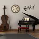 Zhengmy Musical Note Wall Art Theme Musical Note Decoration Vintage Hanging Metal Sign for Living Room, Bedroom