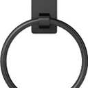 Towel Ring, SUS304 Hand Towel Holder for BathroomAdhesive Towel Holder Bathroom Towel Hanger for Bathroom, Matte Black