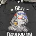 Ben Drankin 4th of July Benjamin Franklin Men Women USA Flag T-Shirt XL
