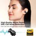 LOBKIN Open Ear Earbuds, Clip On Earbuds Wireless Bluetooth with Mic, Screen Touch Control