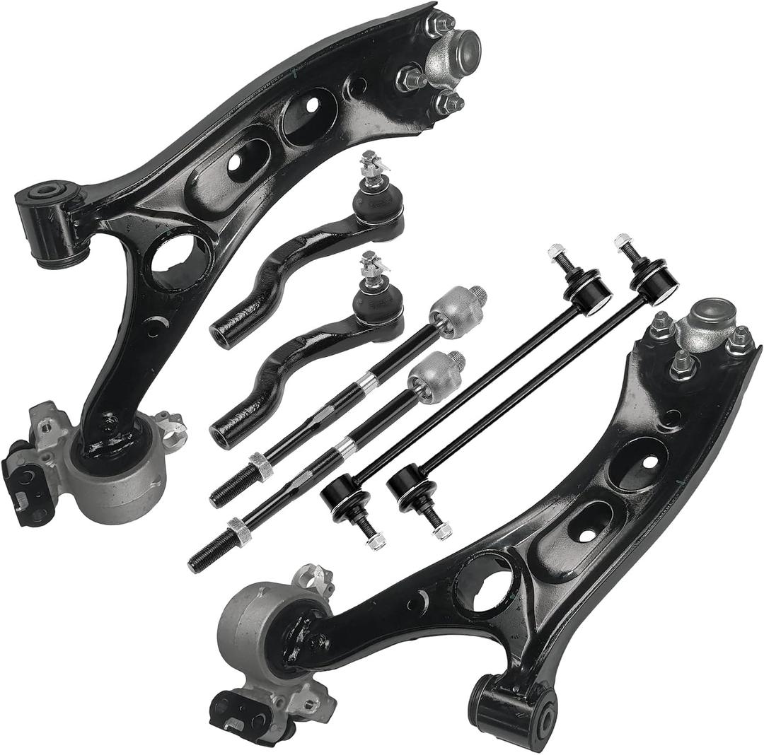 Front Suspension Control Arm Kit Compatible with 2017-2021 Honda CR-V Lower Control Arm, Outer and Inner Tie Rod Ends, Sway Bar Links