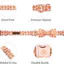 Elegant little tail Fall Dog Collar, Halloween Dog Collar Pink Pumpkin Pet Collars with Bowtie Puppy Metal Buckle Cotton Girls Boys Adjustable Pet Collars for Large Dogs (Large (Pack of 1))