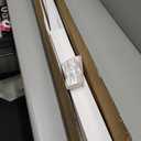 A - Frame Wooden Display Easel - Adjustable Lyre Beechwood Studio Easel Stand Holding Canvas Up to 90", Inclinable Artist Floor Painting Easel for Artwork Painting, White