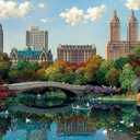 Ravensburger NY Central Park, Bow Bridge 1000 Piece Jigsaw Puzzle | Relaxing Activity | Unique and Perfectly Fitting Pieces, Durable Puzzle for Adults