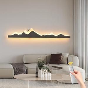 Qcyuui Wall Sconce with Remote Control 47.2inch Dimmable LED Wall Lights Black Led Wall Sconce Indoor Mountain Shape Wall Lamps for Living Room Bedroom Hallway, Black/Mountain Shape/24W Qcyuui Wall Sconce with Remote Control 47.2inch Dimmable LED Wall Lights Black Led Wall Sconce Indoor Mountain Shape Wall Lamps for Living Room Bedroom Hallway, Black/Mountain Shape/24W