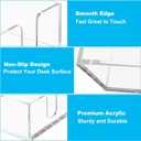 MIVIDE 2 Pack Acrylic Napkin Holder, 5.5x9.4 Inches Clear Luncheon Napkin Holder for Table, Cocktail Napkins Holder Square Rectangle for Dinner, Decorative Napkin Tray for Kitchen, Bathroom