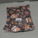 Horaldaily Fall Black Football Leaves Flannel Throw Blanket 50x60