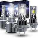 Light Bulbs Compatible for VW Golf 2010-2017, High and Low Beam, 6500K Cool White, Plug and Play, 5000 Lumens, 4 PCS