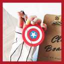 2 x Cute Case Cover Compatible with AirPods 3rd with Carabiner Keychain Hook,Funny Unique 3D Soft Silicone Shockproof Protective Skin Case Cover for Airpod 3rd Case-Shield