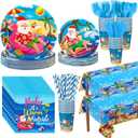 Vesici 452 Pcs Summer Christmas Tropical Hawaiian Party Decorations for 50