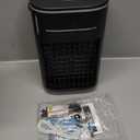 Portable Air Conditioners Cooling Fan w/Remote & Built-in Battery, 1200ML Water Tank for Room Bedroom Office (Black)