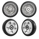 4 Pack Lawn Mower Wheels, HRR216K9VKAA Wheels, Fit for Honda HRR216 HR215 HRT216 HRB215 HRR2168vka etc 21 Inch Lawn Mower,2 Rear Wheels 42710VE2M02ZE, 2 Front Wheels 44710VL0L02ZB,5 Years
