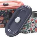 BSTKEY 2 Pack Cookie Tins, Cookie Snack Jars with Lid, Decorative Candy Canister, Baking Gift Tins Cute Countertop Tinplate Box for Storing Patisseries, Puff Pastries Craft Supplies, 2 Sizes