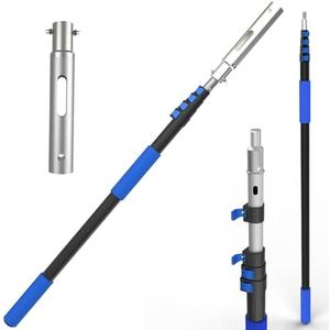 Buyplus Pool Pole - 16FT Telescopic Extendable Swimming Pool Pole with 4-16FT Aluminium Heavy Duty Extension Pole for Skimmer Nets, Rakes, Brushes and Vacuum Heads