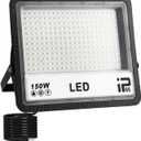 LED Flood Light Outdoor, 150W 15000LM Bright Outdoor Security Lights, IP66 Waterproof, LED Work Lights with Plug, 6500K Daylight White Floodlight for Outdoor, Yard, Garden, Garage, Lawn