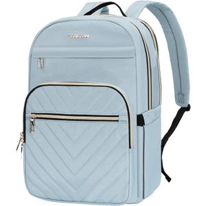 VANKEAN 15.6 Inch Laptop Backpack for Women Work Laptop Bag Fashion, Waterproof Backpacks Stylish Travel Bags Casual Daypacks for College, Business, Light Blue