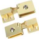 2 Pieces Hinges for Glass Cabinet Doors Replacement Glass Door Hinges Frameless Suitable for 3-5 mm / 0.1-0.19 inches Bookshelves, Display cabinets