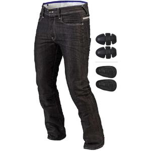 Juicy Trendz Motorcycle Jeans for Men- Motorbike Pants with Protective Knee Hip Armor, Riding Gear for Riders, Black (34W x 32L)