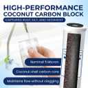 IPW Industries Inc Set of 4 Compatible for Water Filter GE GXWH04F, GXWH20F, GXWH20S & GXRM10 Multi-Pack, Carbon Block Replacement Cartridge
