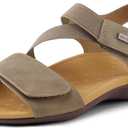 mysoft Women's Arch Support Sandals Orthotic Comfortable Walking Sandals Lightweight Adjustable Summer Outdoor Shoes (6, Taupe)
