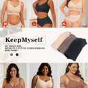 Women's Wireless Push Up Bra for Older Women, Full Coverage Seamless Supportive Back Smoothing T-Shirt Bra, Plus (XL)