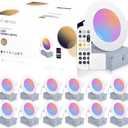 12 Pack Smart Recessed Lighting 4 Inch, Ultra-Thin LED Recessed Lighting 9W 700LM Smart Downlight with Junction Box, Compatible with Alexa/Google Assistant - ETL and Energy Star Certified (RGB (Red, Green, Blue))