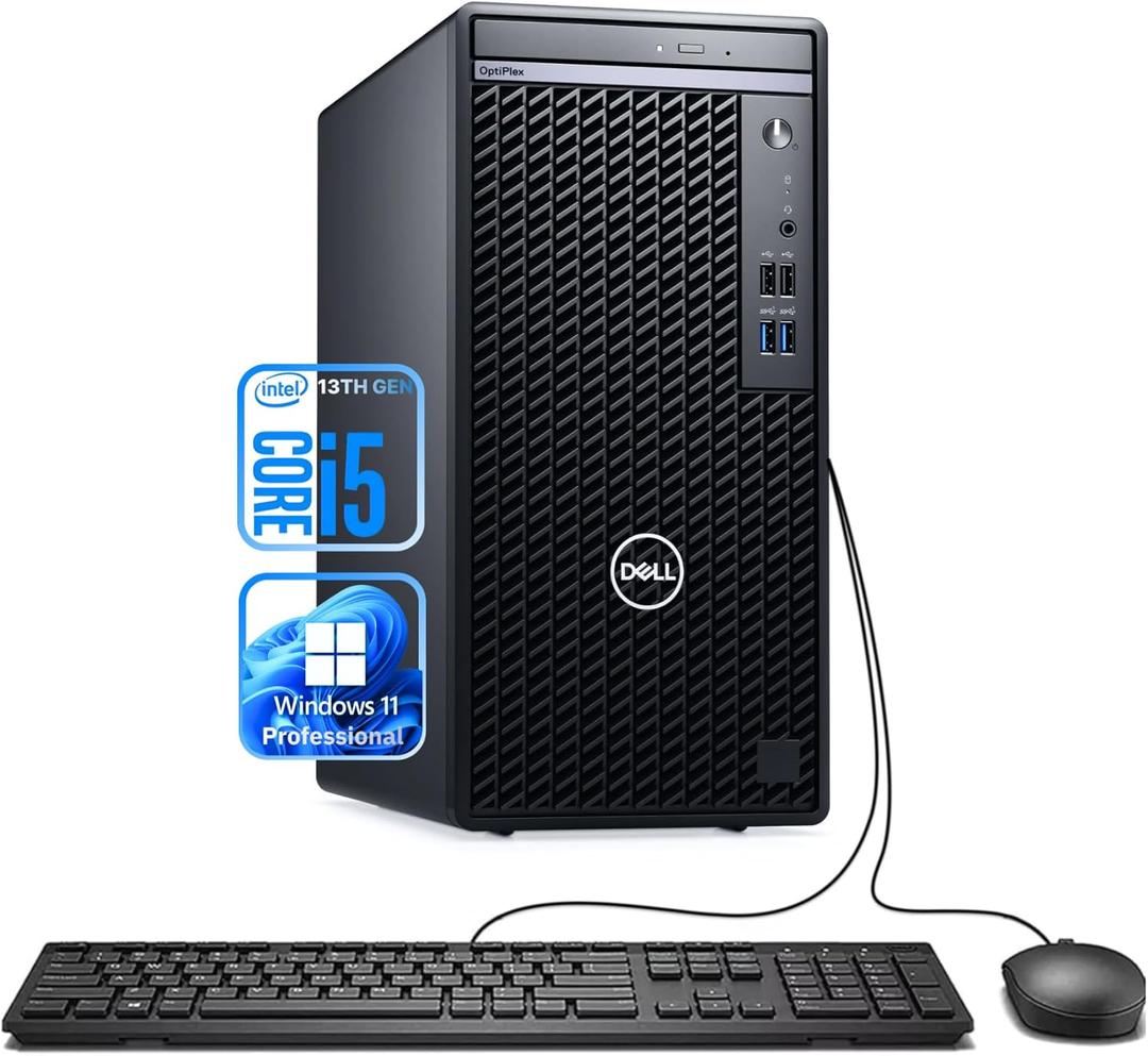 Dell OptiPlex 7010 Tower Business Desktop, Intel Core i5-13500 Up to 4.80 GHz, 32GB RAM, 1TB SSD, Intel UHD Graphics 770, DP Port, DVD-RW, RJ-45, HDMI, Wi-Fi + Bluetooth, Windows 11 Pro