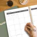 3 x Monthly Planner 2025-2028, 2025 Calendar 36 Months Planner With Monthly Tabs, July 2025- June 2028, 8.5" x 11", 3 Years Academic Calendar Hard Cardboard Cover with Spiral Bound, Perfect for School & Office for Women & Men (Green)