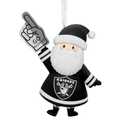 Hallmark NFL Las Vegas Raiders Santa Fan Christmas Ornament, Gifts for Sports Fans