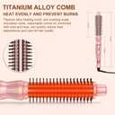 Heated Round Brush Curling Brush,Volumizing Thermal Brush 1 Inch Ceramic Tourmaline Heated Hot Ionic Iron, Curling Wand Hair Styler Tool (Pink, 1 inch)