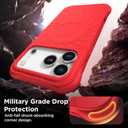 for iPhone 17 Pro Case, Compatible with MagSafe, Screen Protector +[Integrated Silicone Camera Control Button], Shockproof Protective Magnetic Case for iPhone 17 Pro 6.3", Red