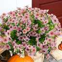 trytuny Artificial Flowers for Outdoor, UV Resistant Fake Silk Flowers, Realistic Faux Plants for Outside Indoor Porch Patio Window Box Planter Home Decor (20, Pink)