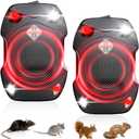 2 Pack Rodent Repellent for Car Engines, Ultrasonic Rodent Repeller for High-Efficiency Rat and Mouse Deterrent, Mouse Repellent,Rat Repellent for Car 12v 24v, Trucks, Rvs